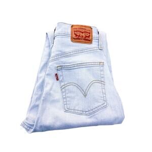 Levi's High Waisted Taper Light Wash Zip Fly Denim Jeans Size 26 x 27